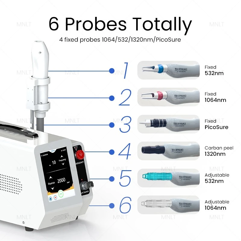 Portable Q-Switch Nd:YAG Laser Tattoo & Eyebrow Removal Machine (MNLT-T05) high quality